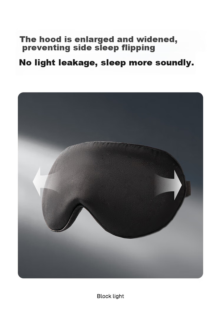 BANANA TRIP Eye Mask for Sleeping, Universal Fit, Skin-Friendly, Breathable, Light-Blocking, Travel, Business Trip Eye Mask, Warm And Cool Double-Sided Nap Eye Mask, Gray 4