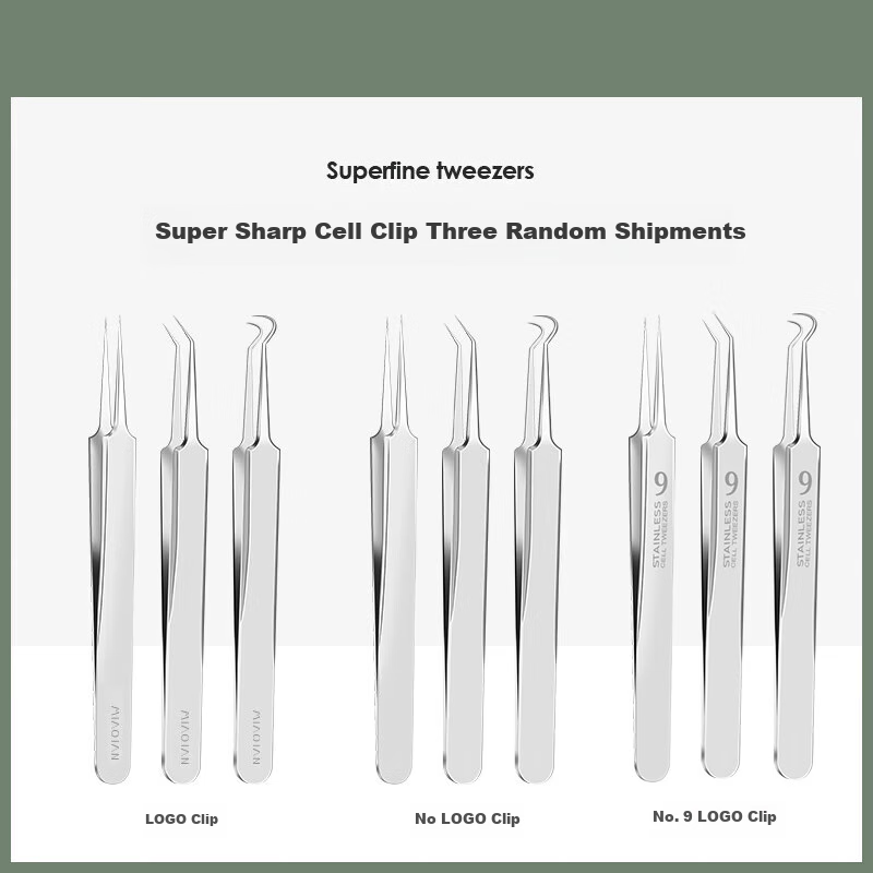 Miaoqian German Swiss No. 5 Cell Tweezers, Blackhead Extractor, Acne Removal Tool, Beauty Tweezers for Milia 1