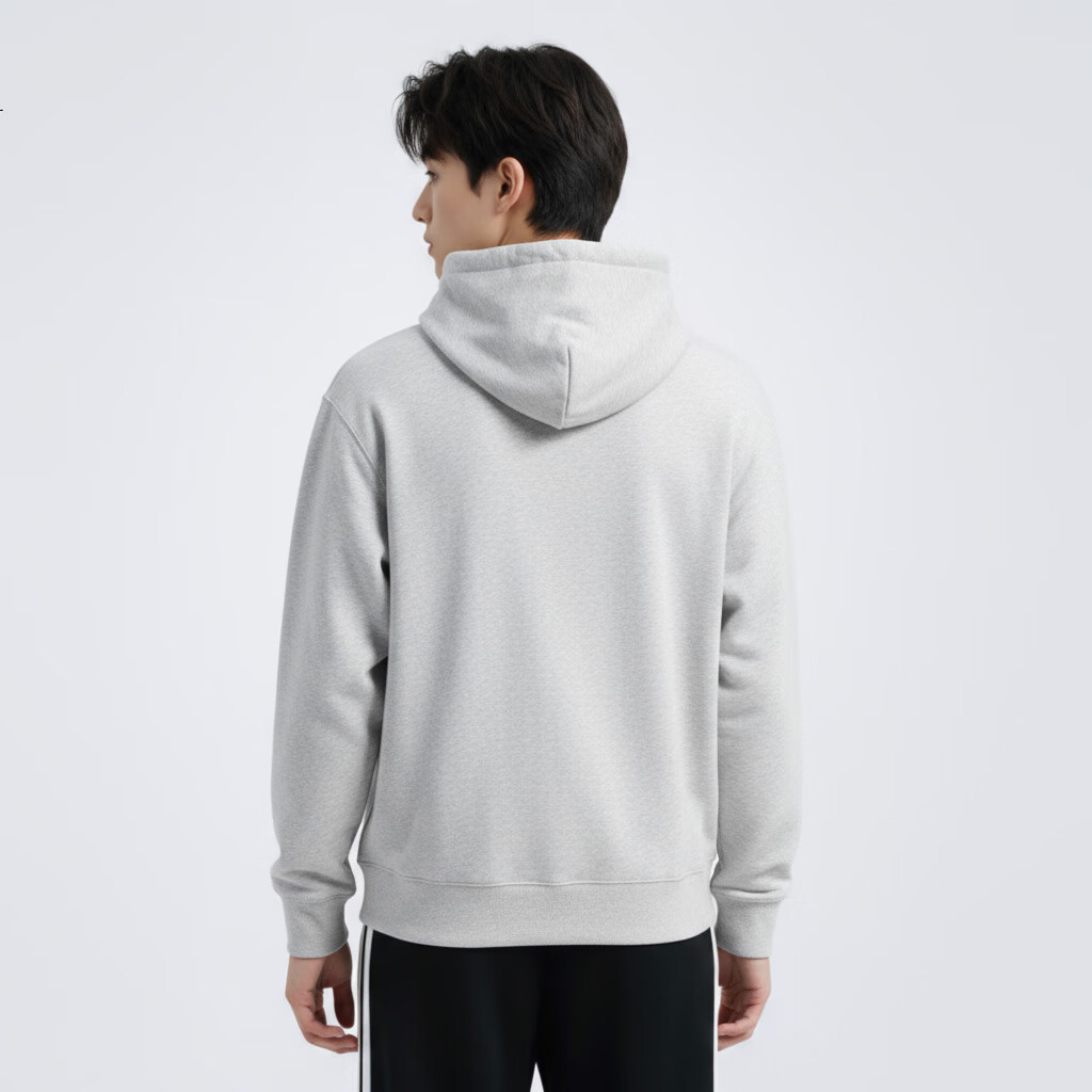 Adidas Originals Trefoil C Hoodie FT Couple Sweatshirt HK2936 Off-White M 2