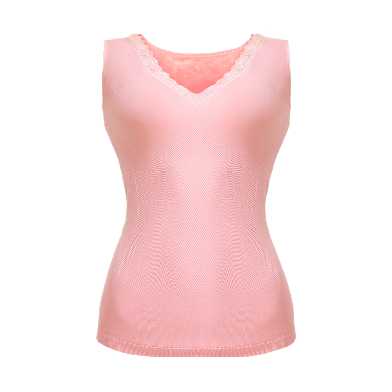 LangSha Women's Thermal Fleece-Lined Thickened Seamless Slim Fit Plus Size Autumn Winter Base Layer Vest Top