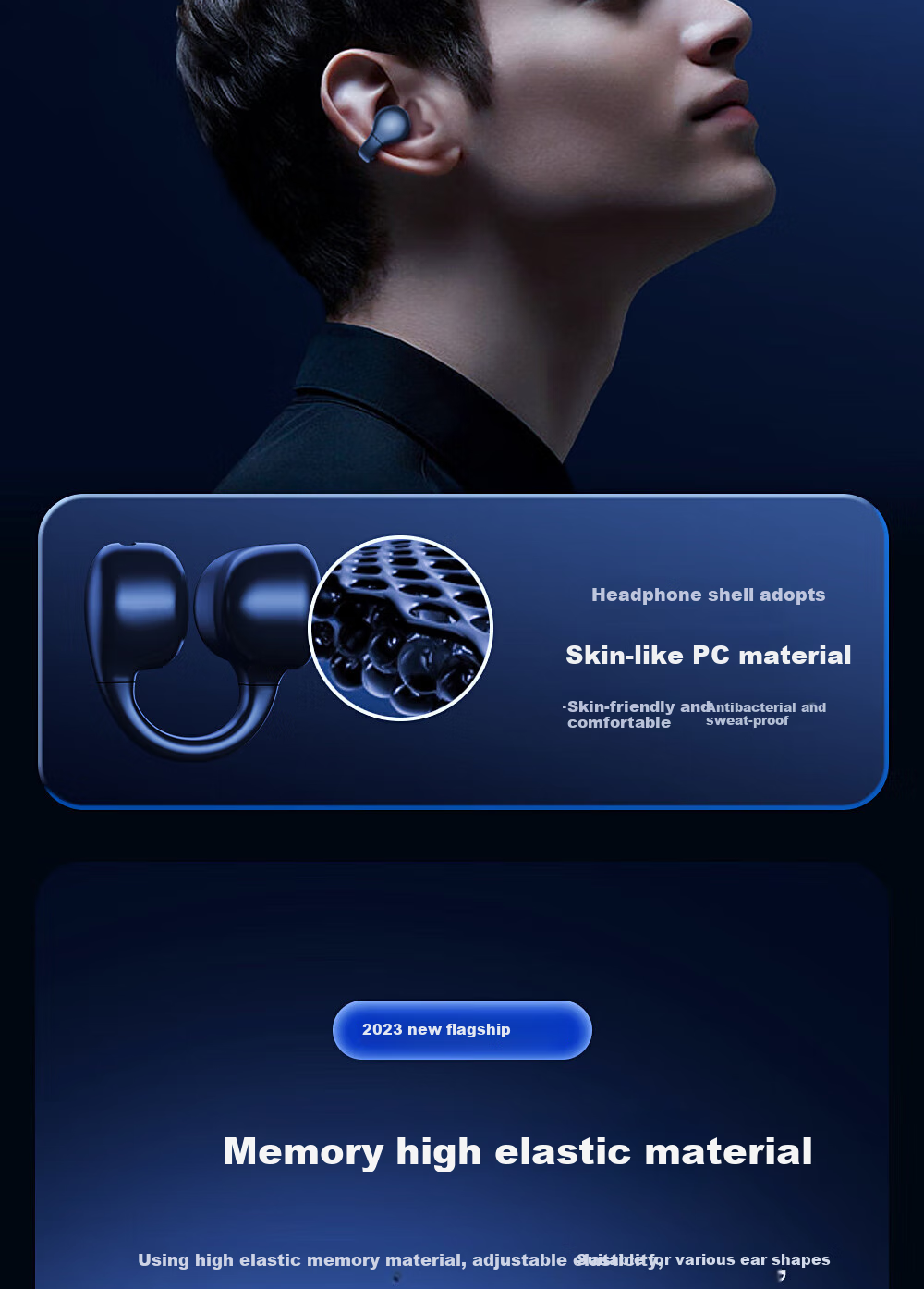 Chuanggu [2025 New Model | Compact And Mini] Bluetooth Earphones, True Wireless Semi-In Short Handle, Music Sports Gaming Low Latency High Sound Quality, Compatible with Android 4