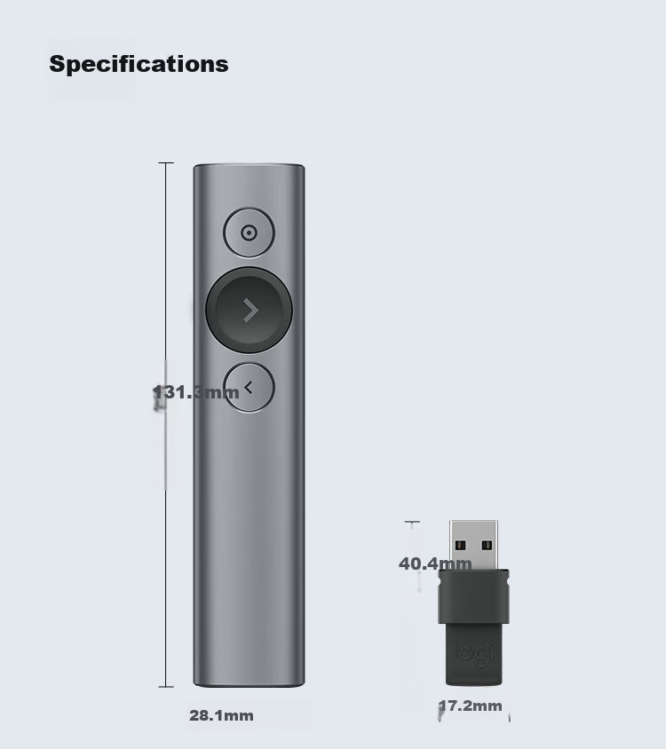 Logitech Spotlight Enterprise Wireless Presenter, Projection Pen, PPT Page-Turning Pen, Presentation Pointer, Magnifies And Focuses LCD Screen (Gold) 16