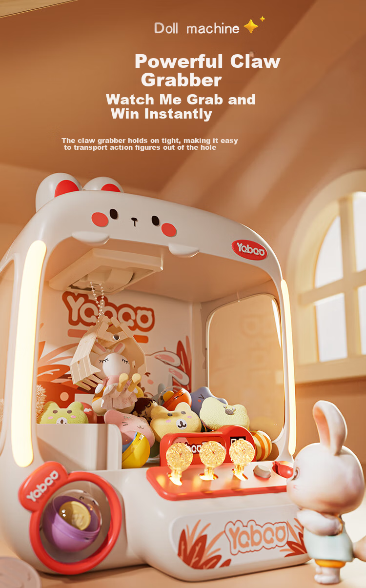AoZhiJia Children's Toy Claw Machine for Girls Aged 3-6, Large-Sized Plush Doll Grabber, Birthday Gift 7
