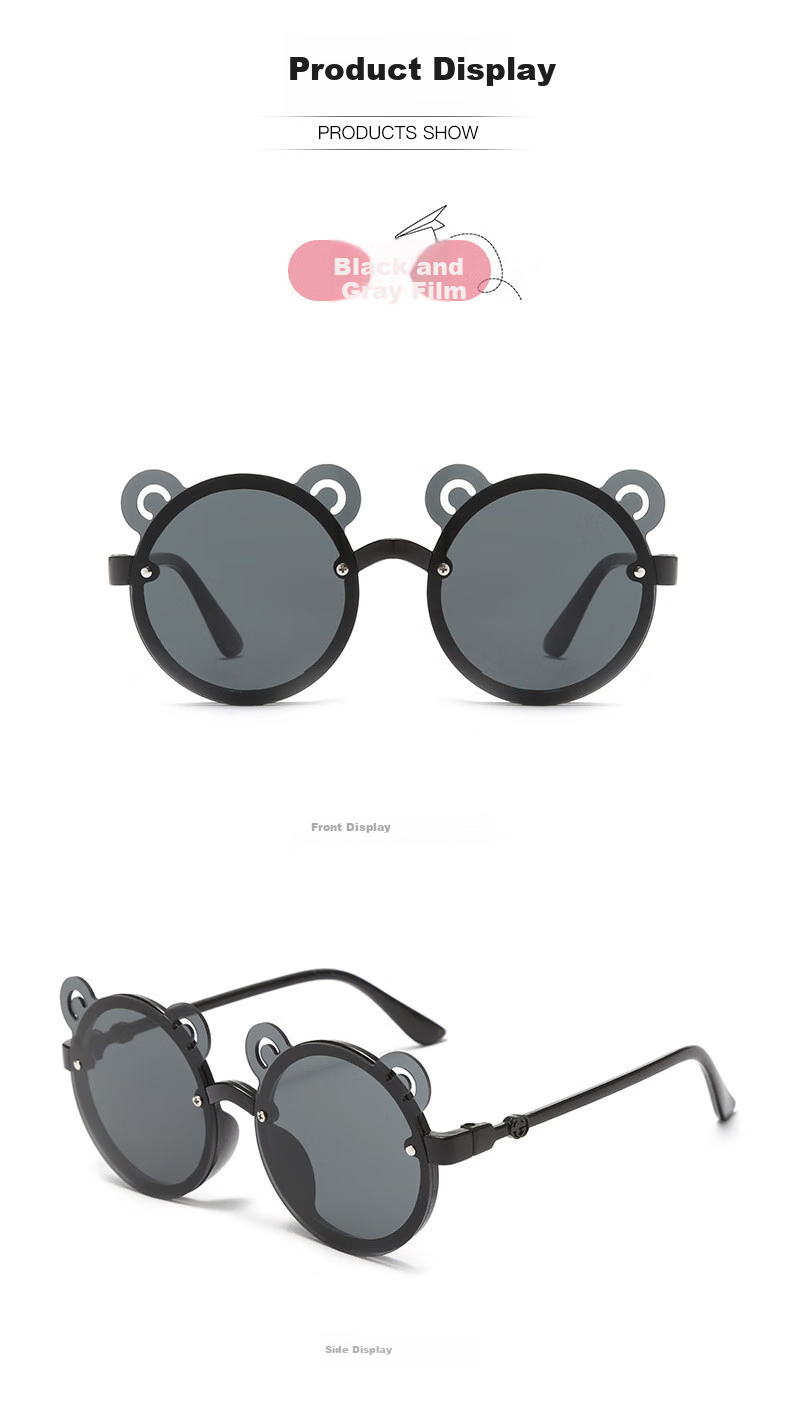 Baixiaoshe Children's Sunglasses 817 [Beige], Sun Protection Sunglasses for Boys And Girls, Baby And Infant UV Protection Glasses 6