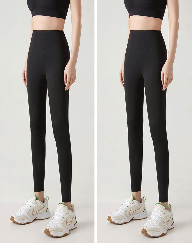 LangSha Seamless Sharkskin Women's Autumn High-Waist Slimming Cycling Sports Yoga Pants White Leggings 3