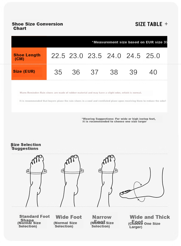 Jolly Walk New Women's Rain Boots, Low-Cut Fashion Waterproof Rain Shoes, Short Rubber Overshoes JW228-1 Orange 35 12