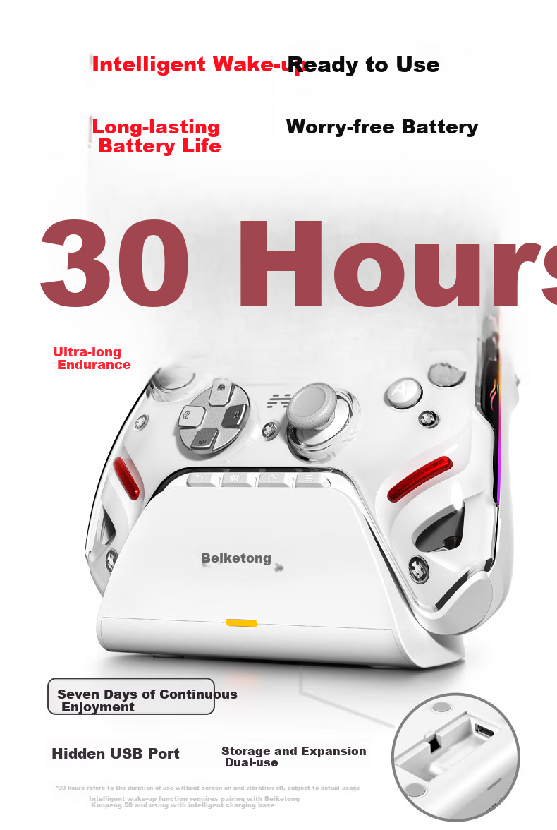 Betop Kuipeng 50 Second-Generation Game Controller, AI-Controlled Wireless Bluetooth Controller, Xbox Computer PC Mobile Steam TV NS Switch 2, Vibration And Motion Sensing, Genshin Impact, Horizo 23