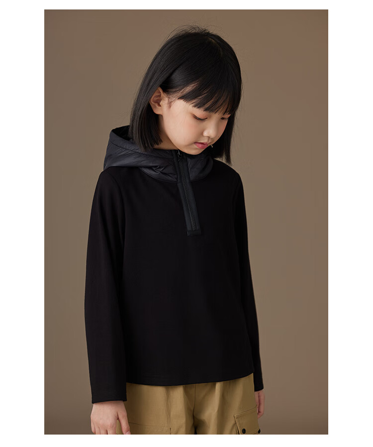 Hacikis Kids Children's Jacket Simple Loose Versatile Hoodie Boys Girls Spring Autumn New Black 150 2