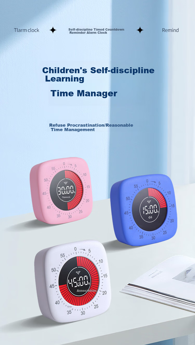 Beianxing Kitchen Timer, Yoga Timer, Visual Timer, Electronic Timer, Self-Discipline Device, Alarm Clock, Rechargeable Countdown Reminder, Student-Specific Gift 1