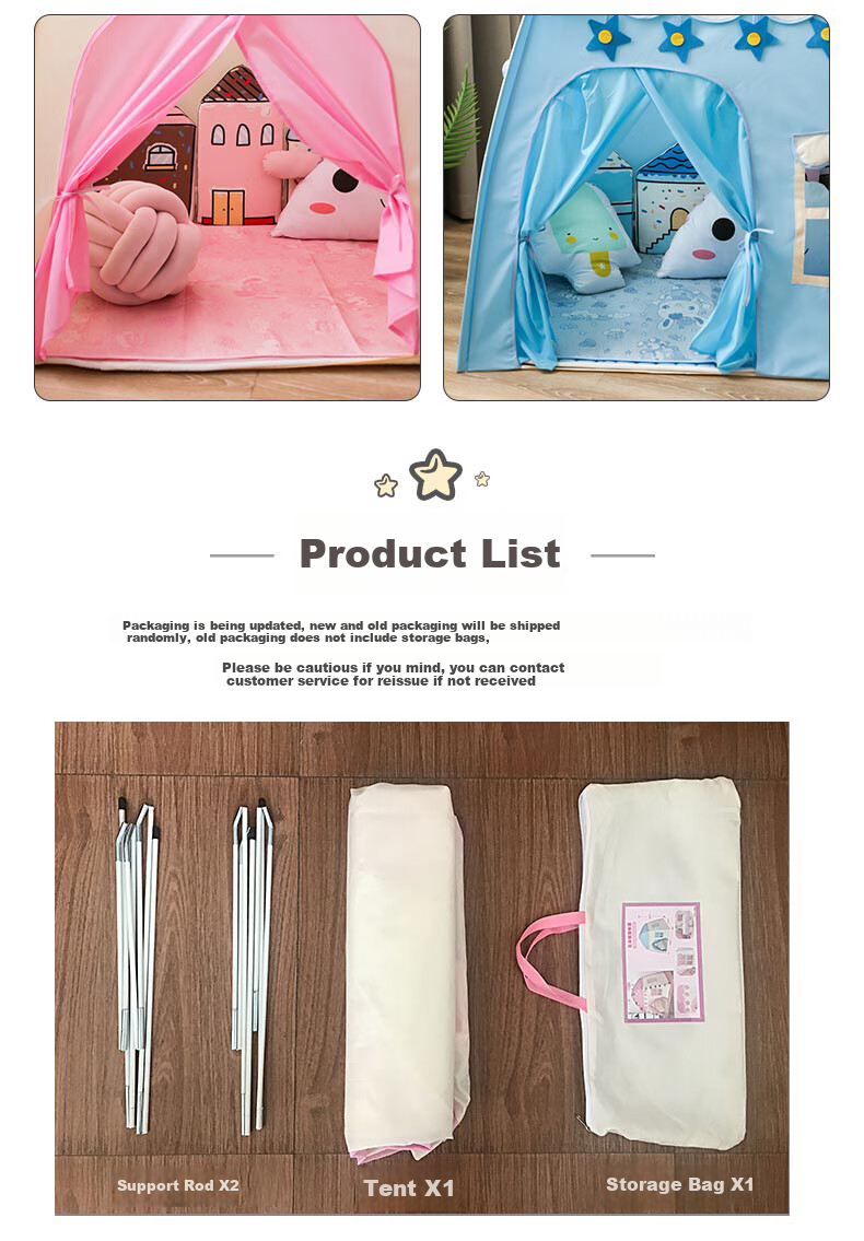 Little Dove Children's Tent Indoor Playhouse/home Princess Castle Toy for Girls, Pink Castle (Mat Not Included) 15
