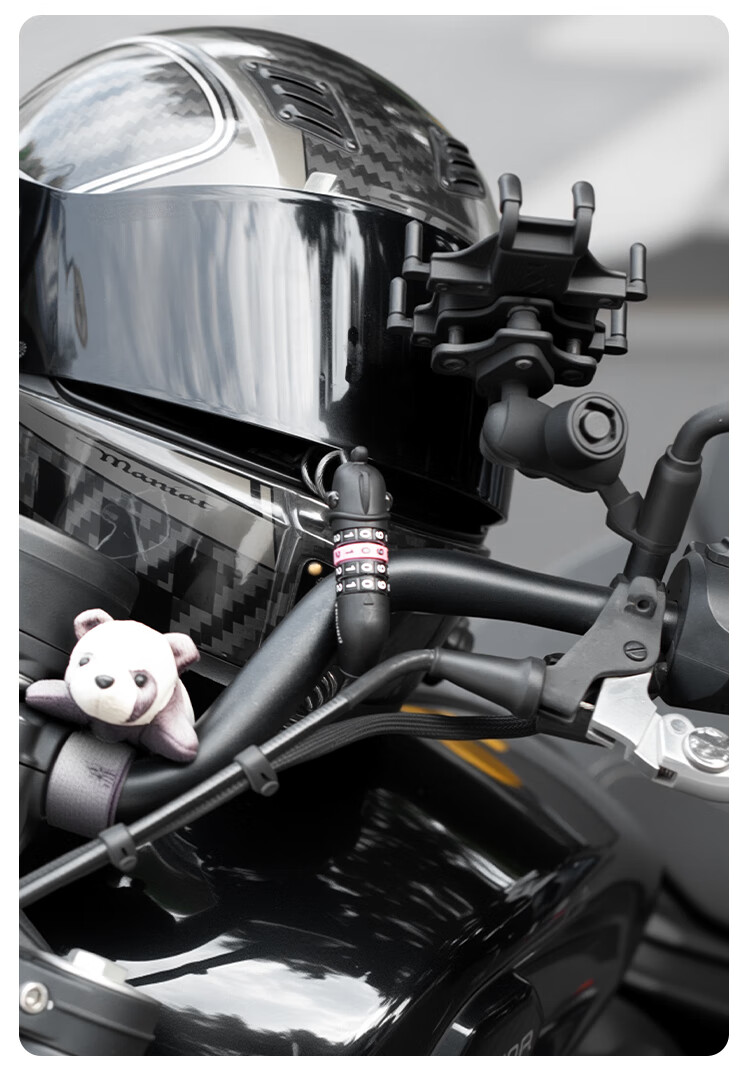 Captain Tas Helmet Lock Bicycle Lock Road Bike Luggage Dedicated Portable Universal Helmet Lock Pink 13