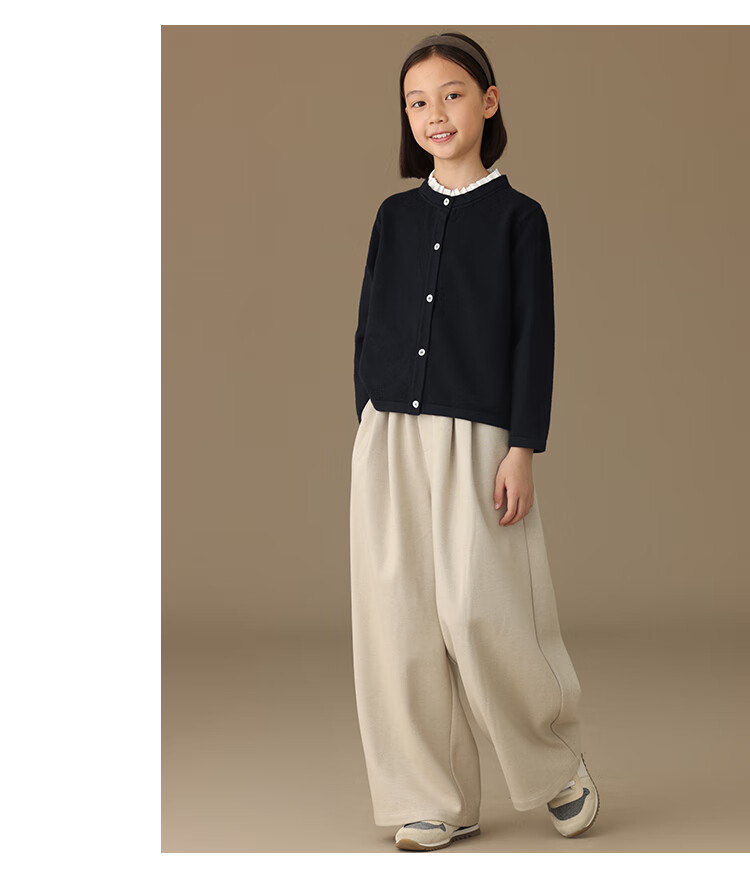 Hacikis Kids Autumn Winter Girls Coat Sweater Casual School Style Children's Knitted Cardigan Big Kids Dark Navy 110 9