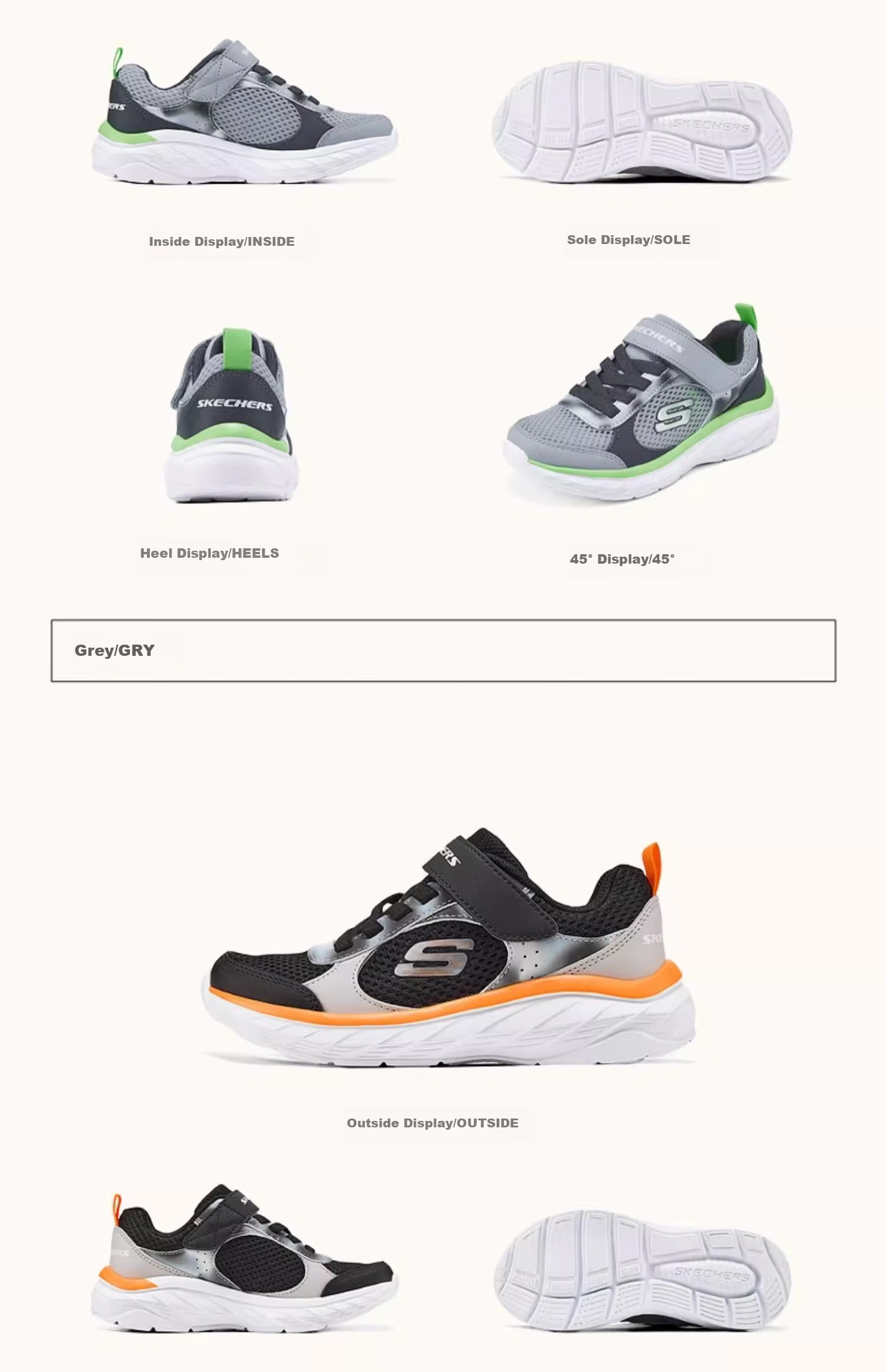 Skechers, Versatile Comfortable Children's Fashion Sports Shoes, Casual Sneakers, 303978L 23