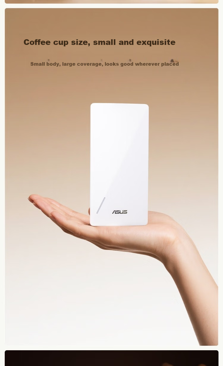 ASUS WiFi7 Signal Amplifier, BoTong Quad-Core 2.0G Dual-Band 3600M Wireless Booster, Compact Design with Wide Coverage, RP-BE58 5