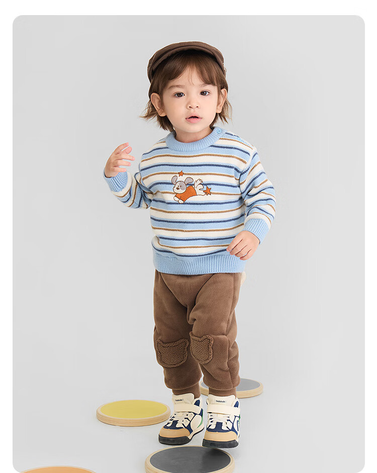 Balabala BalaOne Children's Sweater Boys Girls 2025 Winter Knit Baby Pullover 208425103208 7