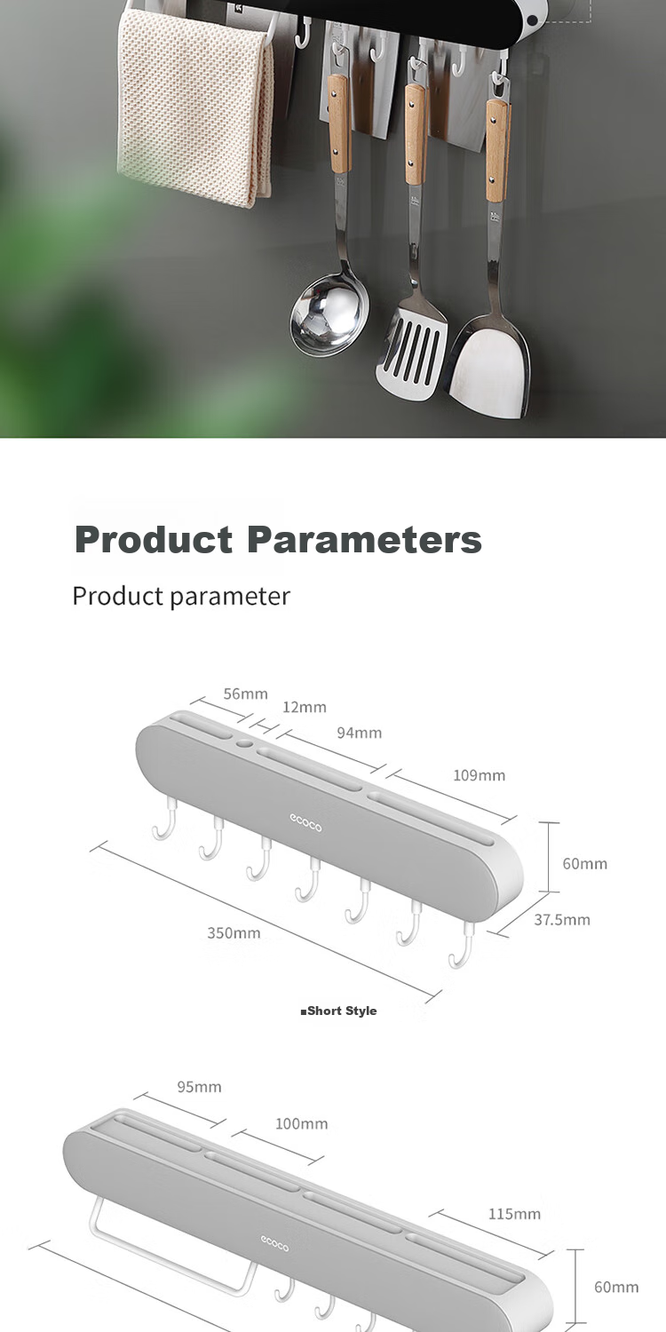 Ecoco Kitchen Rotating Knife Holder Storage Rack, Household Countertop Knife Rack, Multifunctional Chopstick Holder, E24019 Cream Color 7