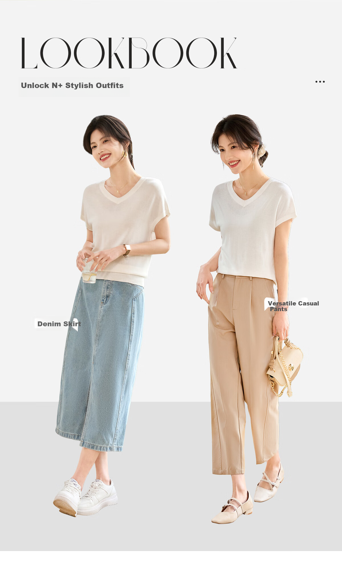 Taxiang Women's Short-Sleeve V-Neck Thin Summer Knit T-Shirt with Hollow Design at Back, Distinctive Top Blouse T52T078 3