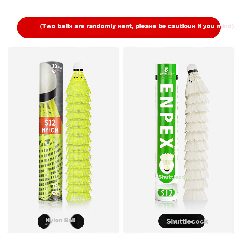 ENPEX Badminton Shuttlecocks, Durable And Stable for Entertainment, Competition And Training, Value Pack S12 Two Tubes (Randomly Shipped)