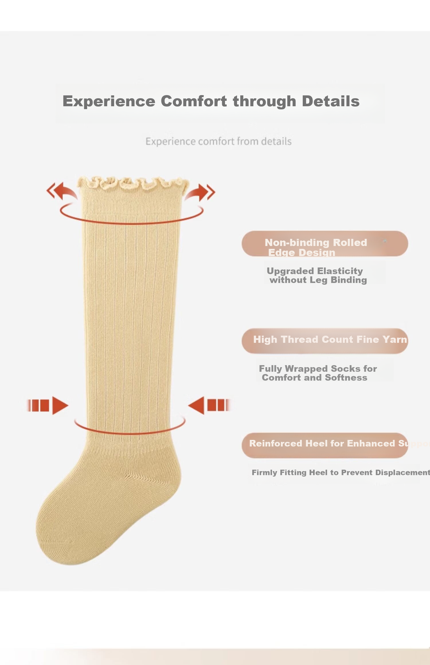 JOYNCLEON Baby Knee-High Socks, Infant Socks for Spring And Autumn, 0-3 Months Newborn Over-Knee Cotton Socks, Jyf201006 3