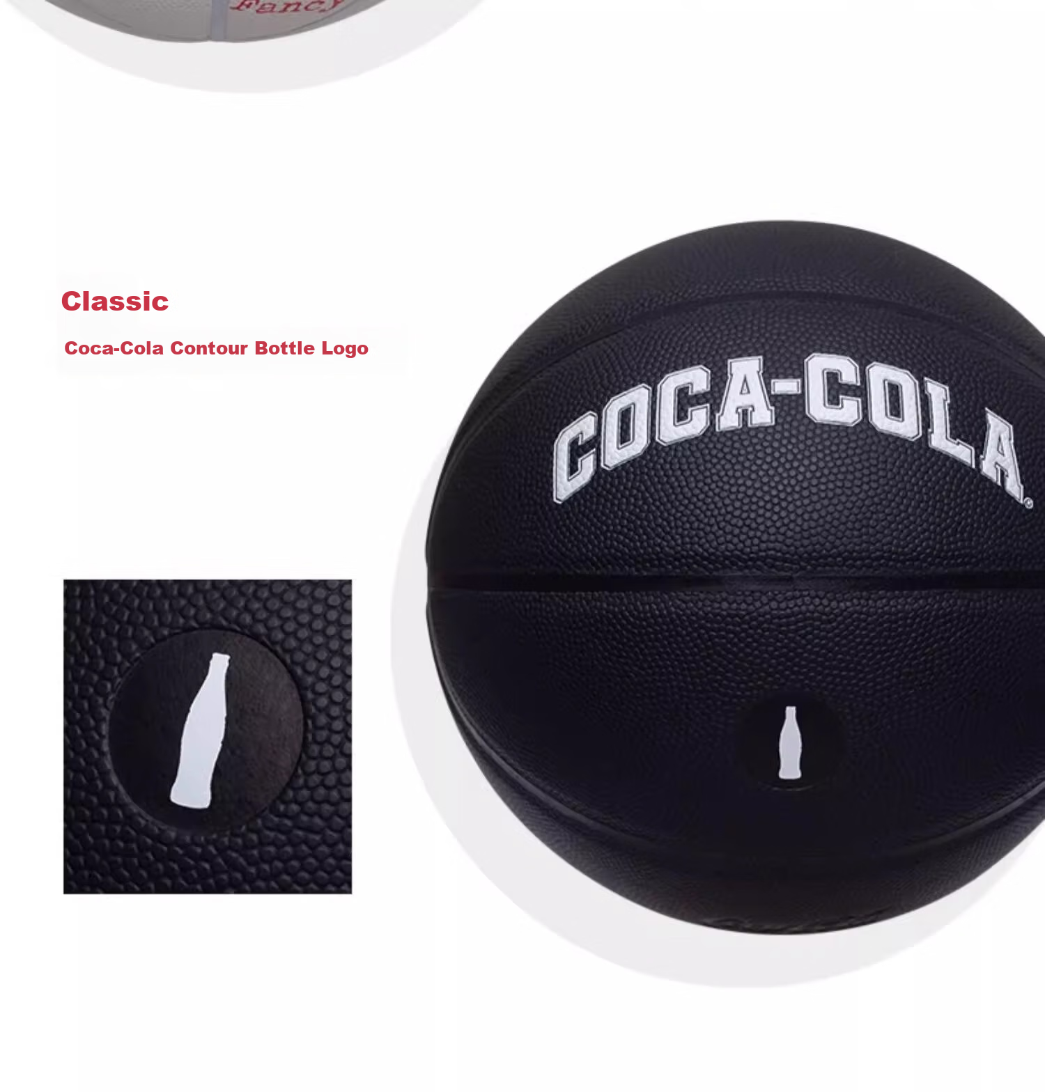 SPALDING Basketball, Coca-Cola Co-Branded No.7 PU Indoor/outdoor Standard Basketball, Red And White Color Scheme 8