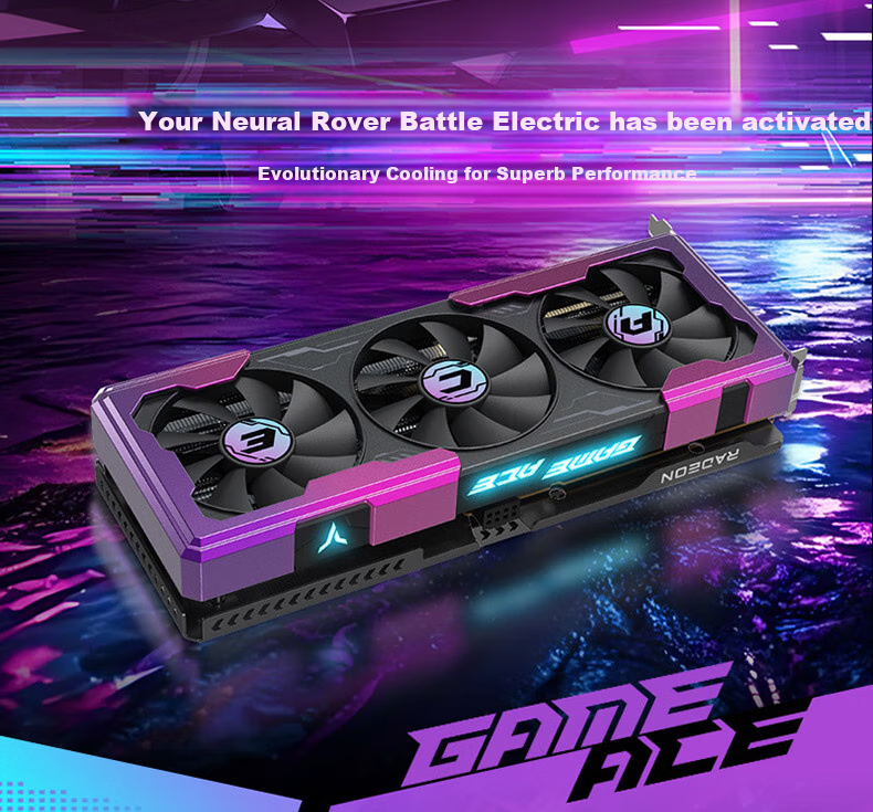 Yeston AMD RADEON RX 9060 XT 16G D6 Ying Tong Hua Jia OC Three-Fan New Gaming Discrete Graphics Card 4