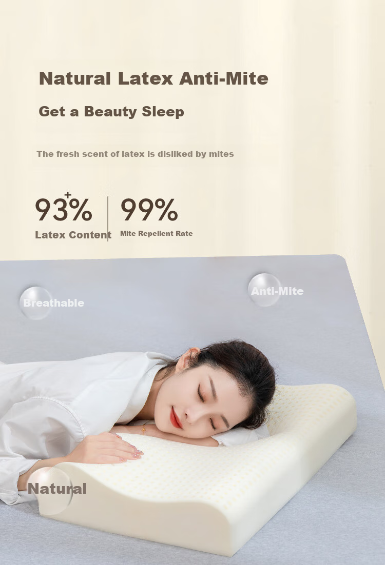 Jinxiangshu Tralai Latex Pillow, Thai Natural Imported Cervical Adult Rubber Sleeping Pillow, One Pair 8
