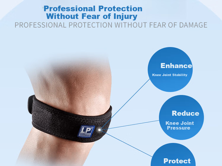 LP 760R1 Professional Lightweight Patellar Strap Knee Brace, Breathable Cylindrical Pad, Patella Compression Band for Running And Jump Rope, One Size Fits All 4