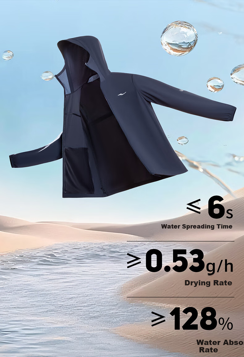 ERKE [Yu Shi Same Style] Sun Protection Jacket for Men, Spring Men's Coat, Moisture-Wicking And Quick-Drying UPF100+, Cool-Feeling Sports Top 12