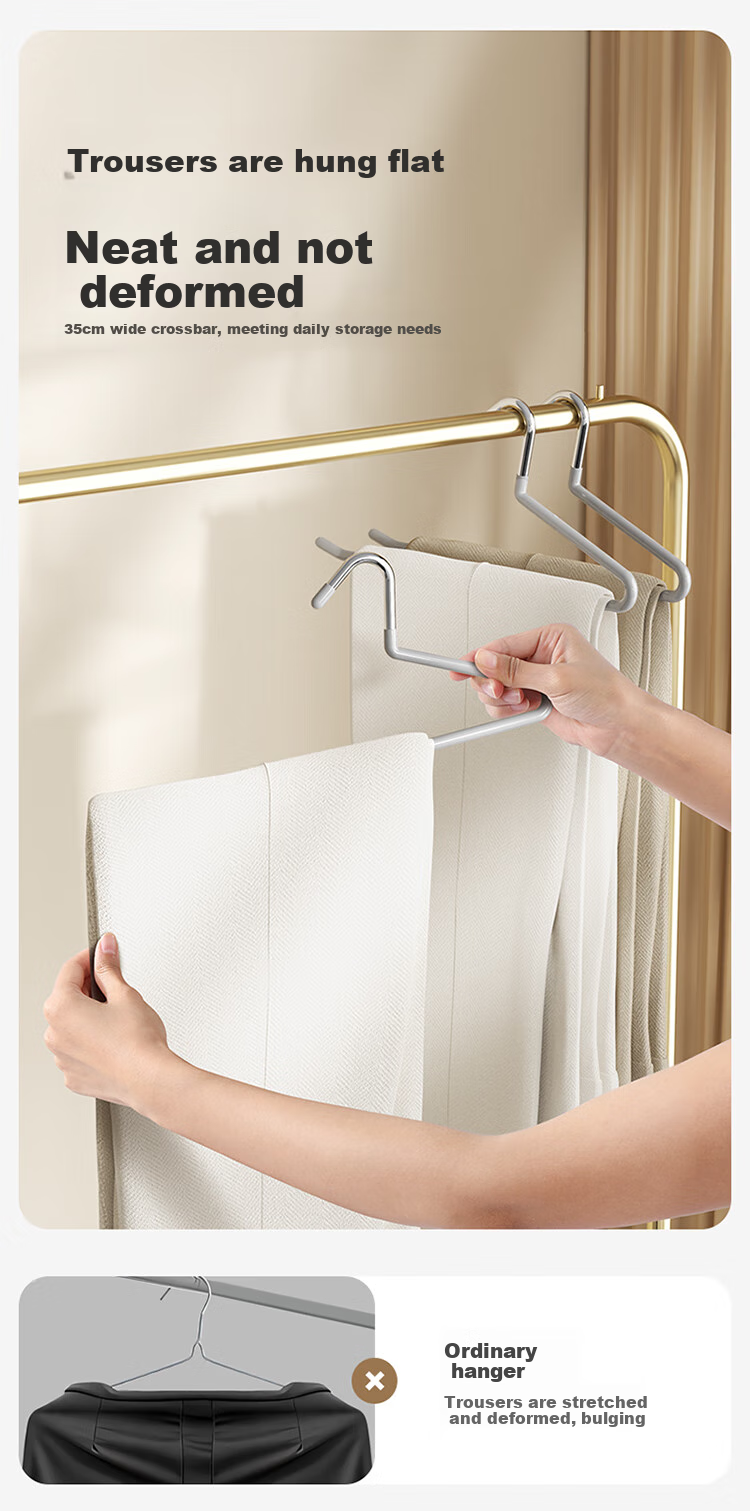 MARYYA Goose-Shaped Pants Hanger, Household Seamless Non-Slip Trouser Drying Rack, Specialized Storage Organizer for Pants Hangers 4