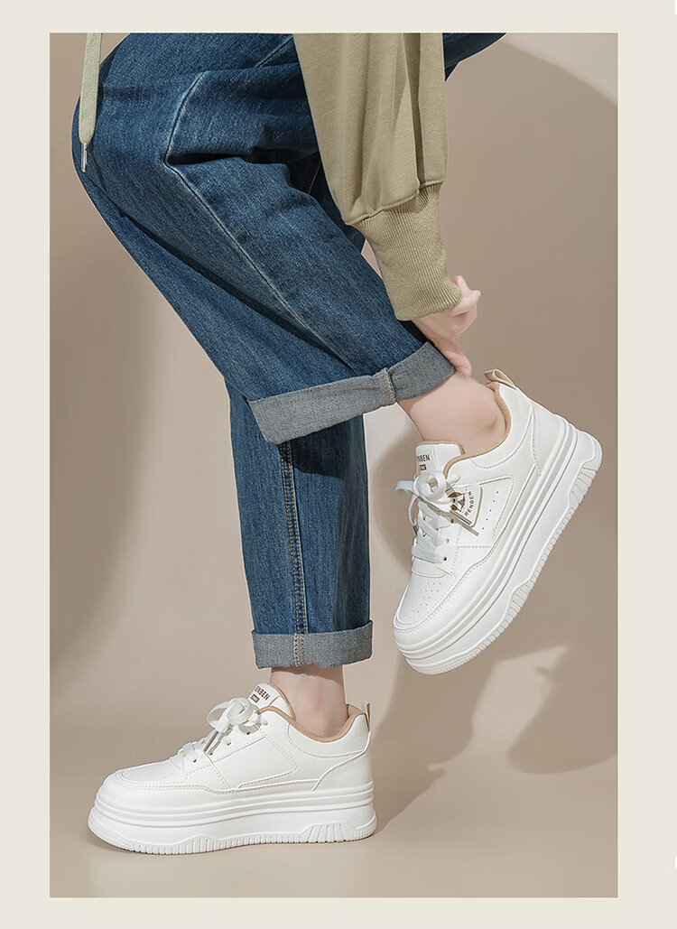 RENBEN Thick Sole Trendy Versatile Black and White Panda Shoes 2025 Spring Autumn Popular Casual Fashion Sports Sneakers Women's Shoes 8