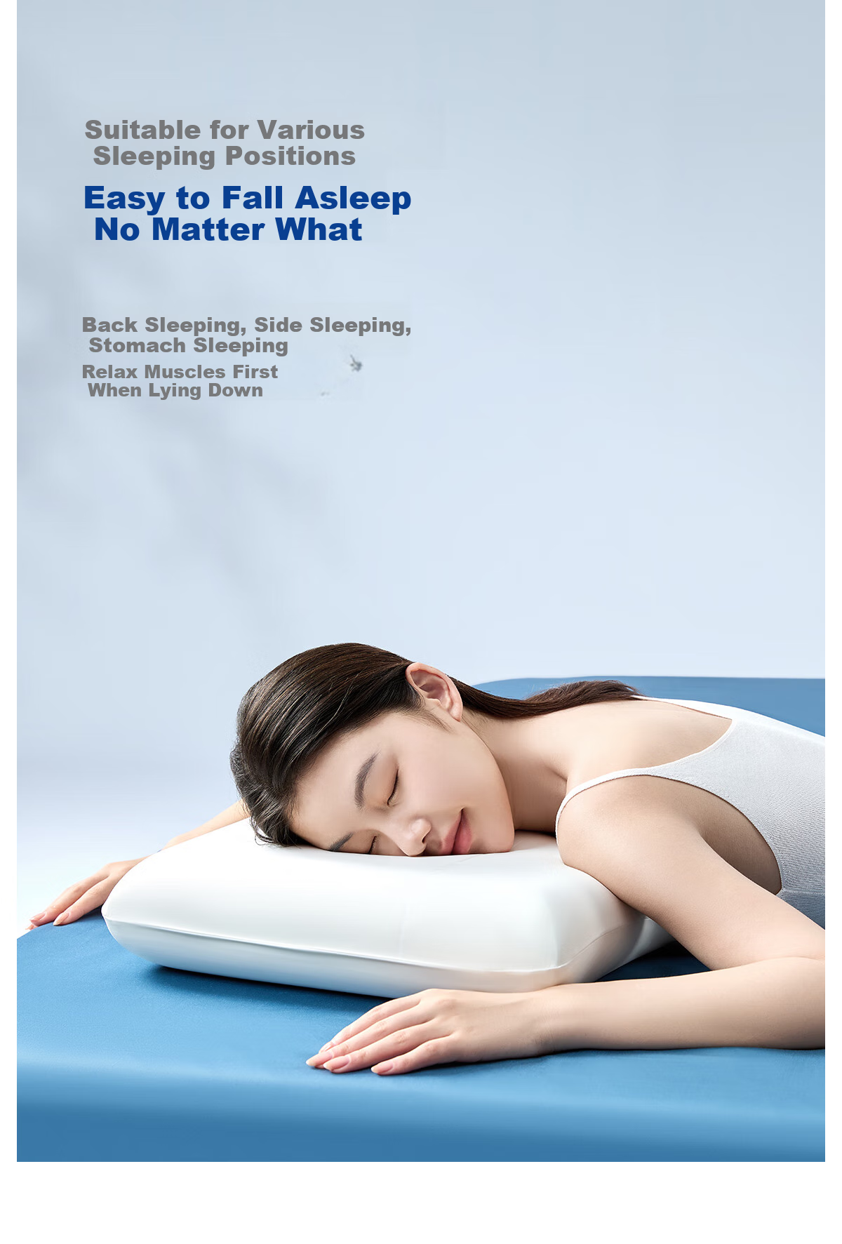 MLILY Zero Pressure Memory Foam Pillow Core, Deep Sleep Cervical Support Pillow, Sleep Pillow, S Upgraded Version, Double-Sided Sleepable 10