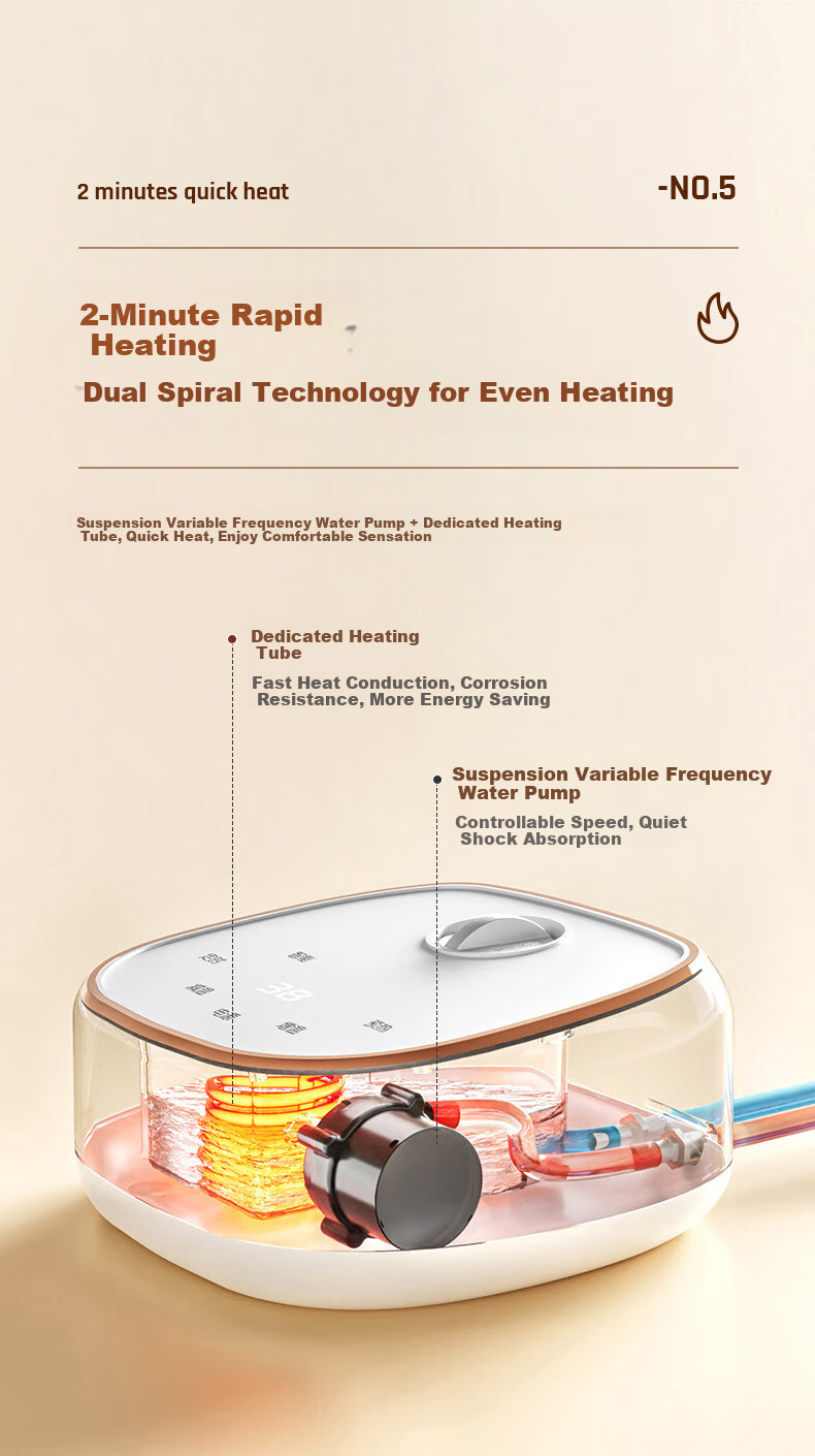 Huanding Single-Person Waterproof, Leak-Proof, Automatic Power-Off Water Circulation Heating Blanket, Electric Heating Pad, 1.2x1.8m, Dormitory 8