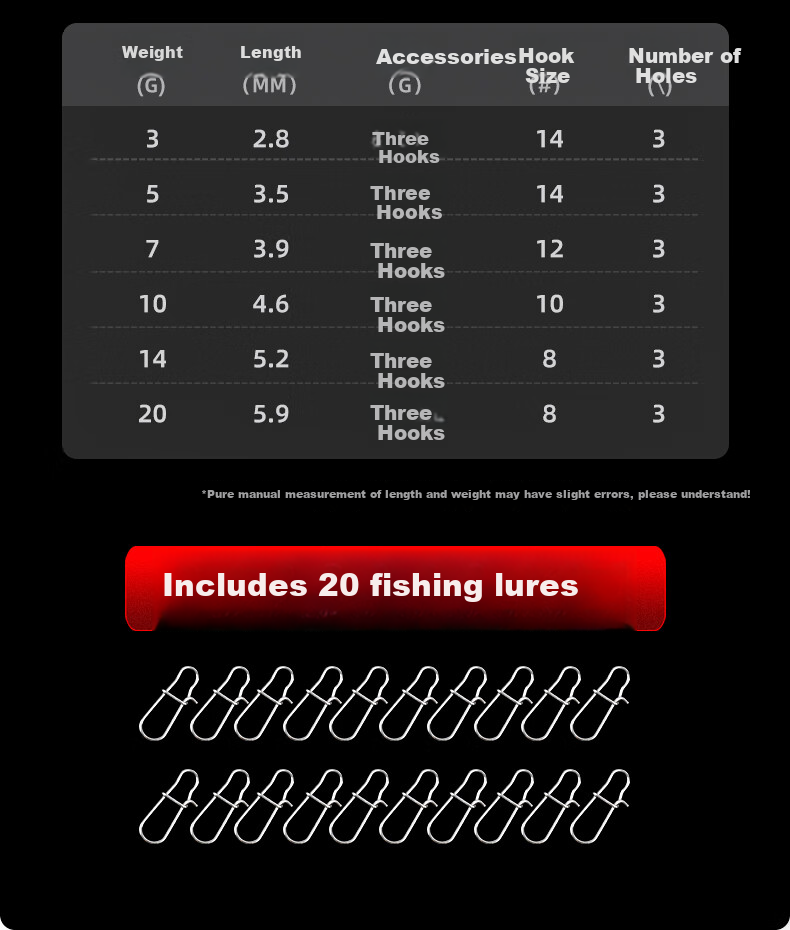 Erciyuan Lure Fishing Bait Long-Casting Iron Plate VIB Full Water Layer Search Artificial Bait for Fresh And Saltwater Fishing, Versatile Lure Fishing Bait 3g 9