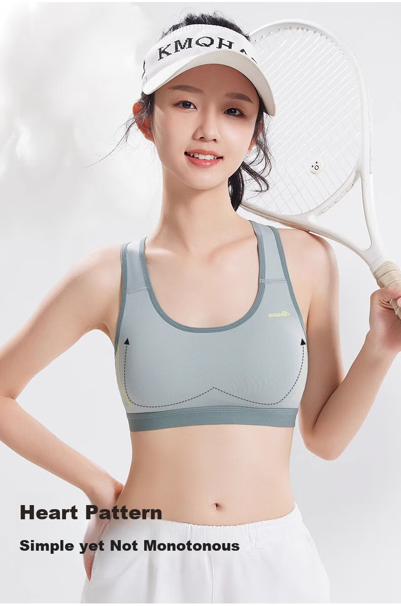 MiiOW Girls' Sports Bra for Middle And High School Students, Teenage Development Stage Two And Three Sports Bra with Anti-Shock Desig 5