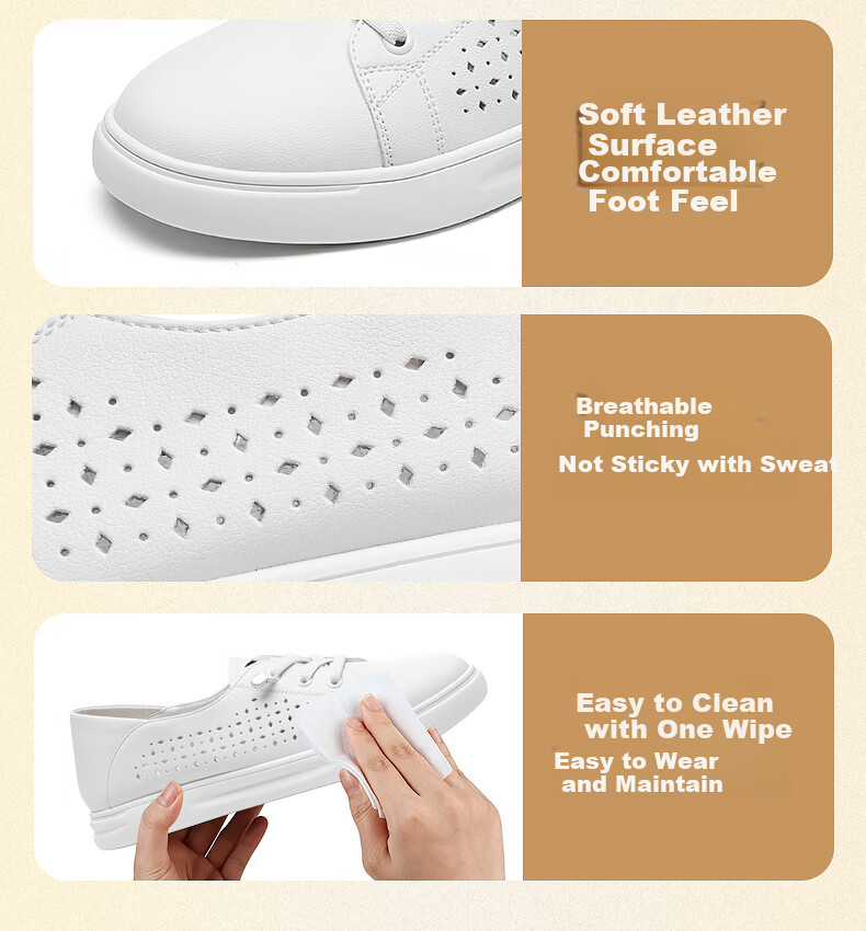 RED DRAGONFLY Women's Casual Shoes, Hollow Breathable Lace-Up White Sneakers, Versatile Women's Skateboard Shoes, C0TTN03591 7