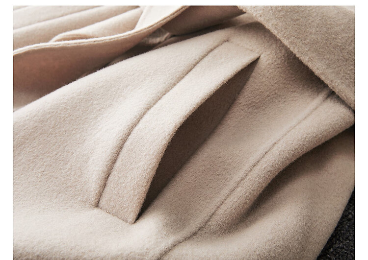 Dme [Jingshu Merino Wool Coat] Winter Old-Style Lapel Double-Breasted Long Elegant Slimming Coat Women's Outerwear 16