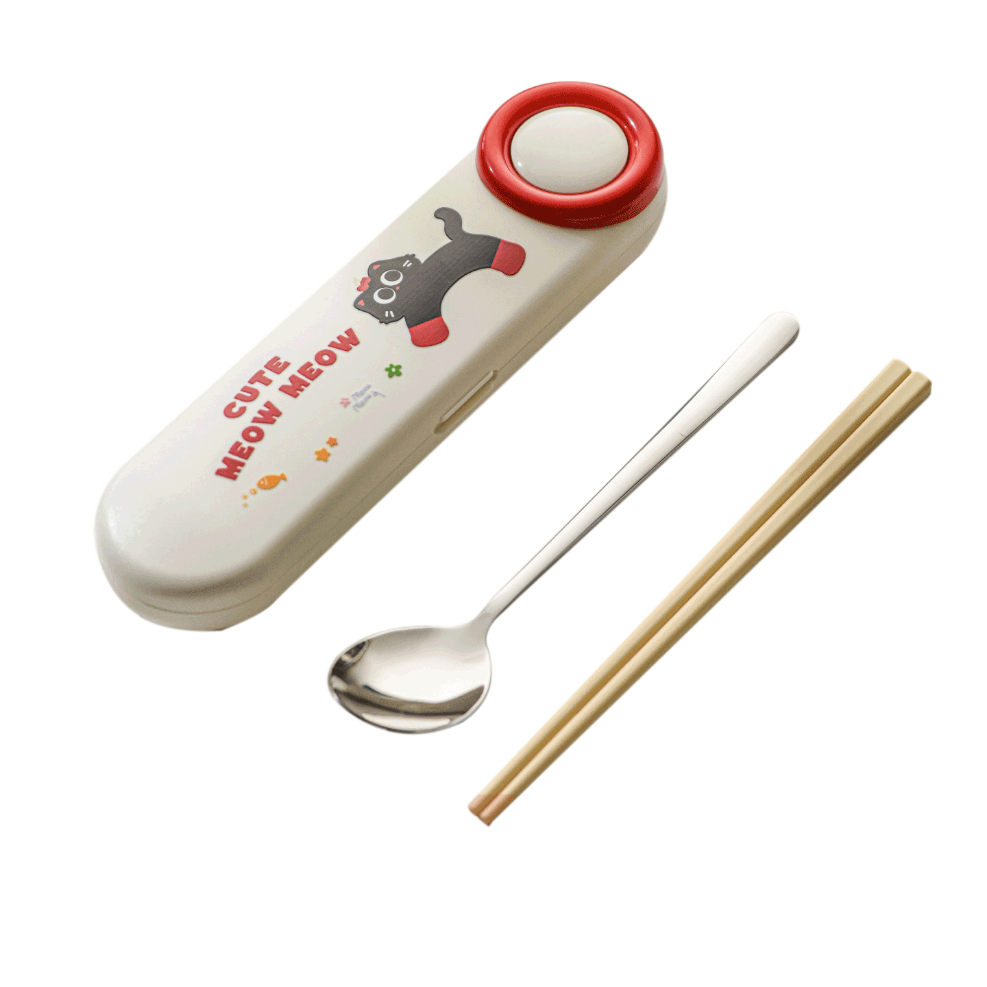 COOKSS 304 Stainless Steel Portable Chopsticks and Spoon Set for Children’s Day Gift, 2-Piece Lunchbox Set for Office Workers and Babies