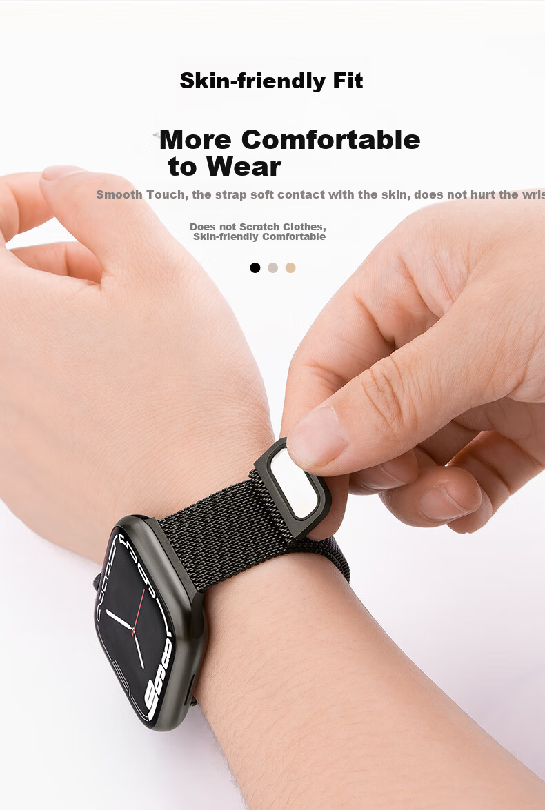 BHO [Upgraded Dual Magnetic Milanese] Apple Watch Band Compatible with Apple Watch S12, IWatch S11/S10/9/8/Ultra4/SE3 Band 4