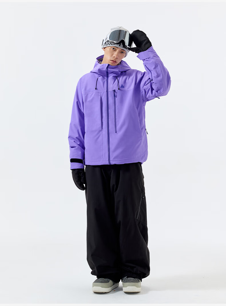 Nanend Skyline Unisex 3L Waterproof Arc Ski Jacket Cream Blue XS 30