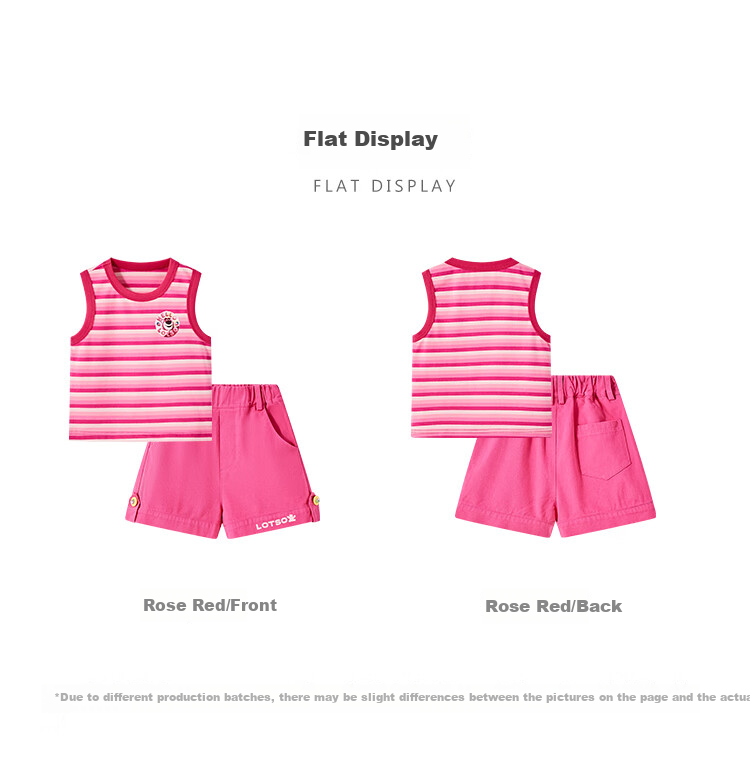 Disney Children's Summer Set, Baby Striped Sleeveless Top And Shorts Two-Piece Suit, 2026 New Style Girls' Casual Outfit 5