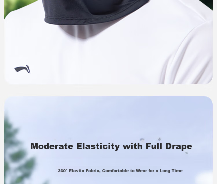 Li-Ning Sun Protection Face Mask for Men And Women, UV-Resistant Ear-Hook Cycling Summer Ice Silk Neck Gaiter Headband Windproof Dustproof 9