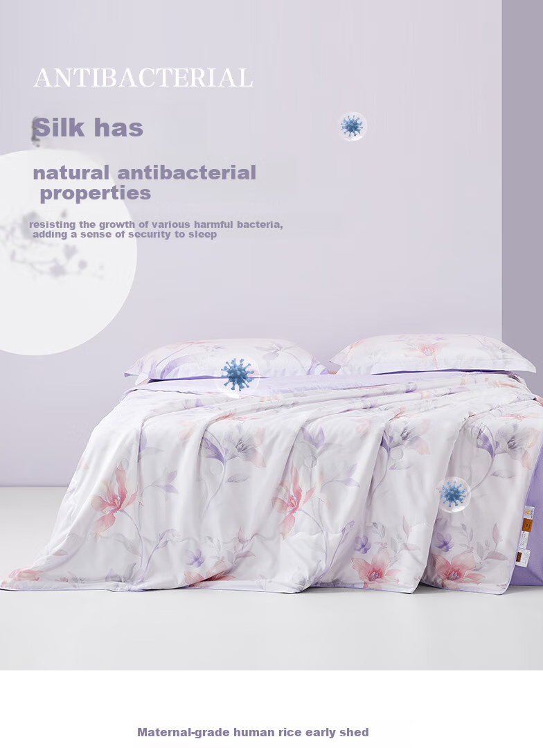 Boyang Home Textile 100% Silk Quilt Organic Class A Cooling Air-Conditioned Quilt Washable Summer Quilt Approx. 3 Jin 220*240cm 2