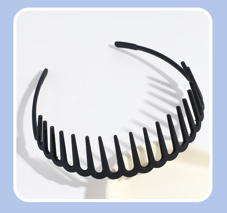 Banjeni Men's High Crown Hair Clip Headband Wide Daily Wear Large Sports Invisible Teeth Back Hair Fragment Non-Tightening 20
