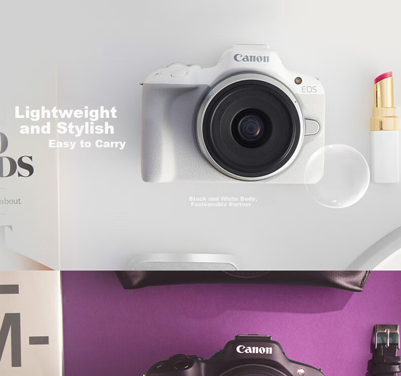 Canon EOS R50 Compact Portable Camera with Various Intelligent Auto Shooting Functions, RF-S18 Lens, Mirrorless Digital Kit, Black International Versio 3