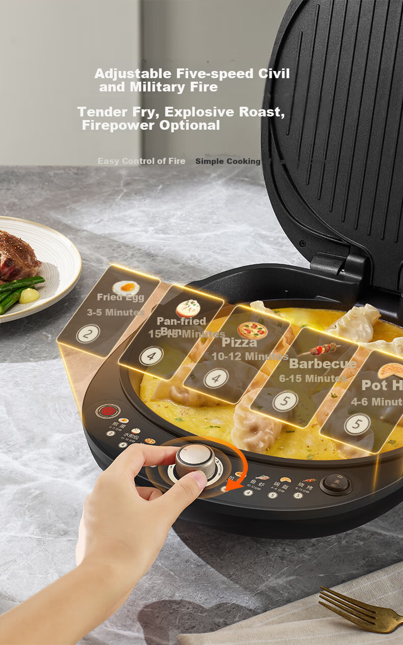 SUPOR Electric Griddle, Detachable Upper And Lower Plates for Home Use, Steamer Pot Hot Pot Wok, Pancake Maker, Sandwich Breakfast Machine with 75mm Deep Pan, Touch-Control Smart Panel JD2828R892 14