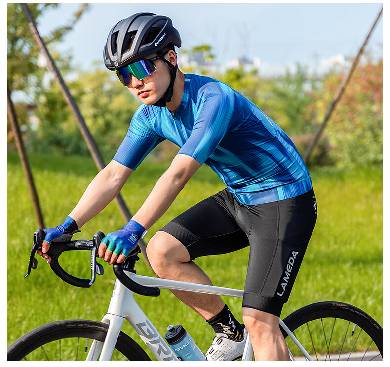 Lameda Cycling Jersey, Road Bike Riding Pants for Men, Summer Long Cycling Trousers, Side Pockets, Professional Bib Shorts, Riding Pants, Jifeng 14