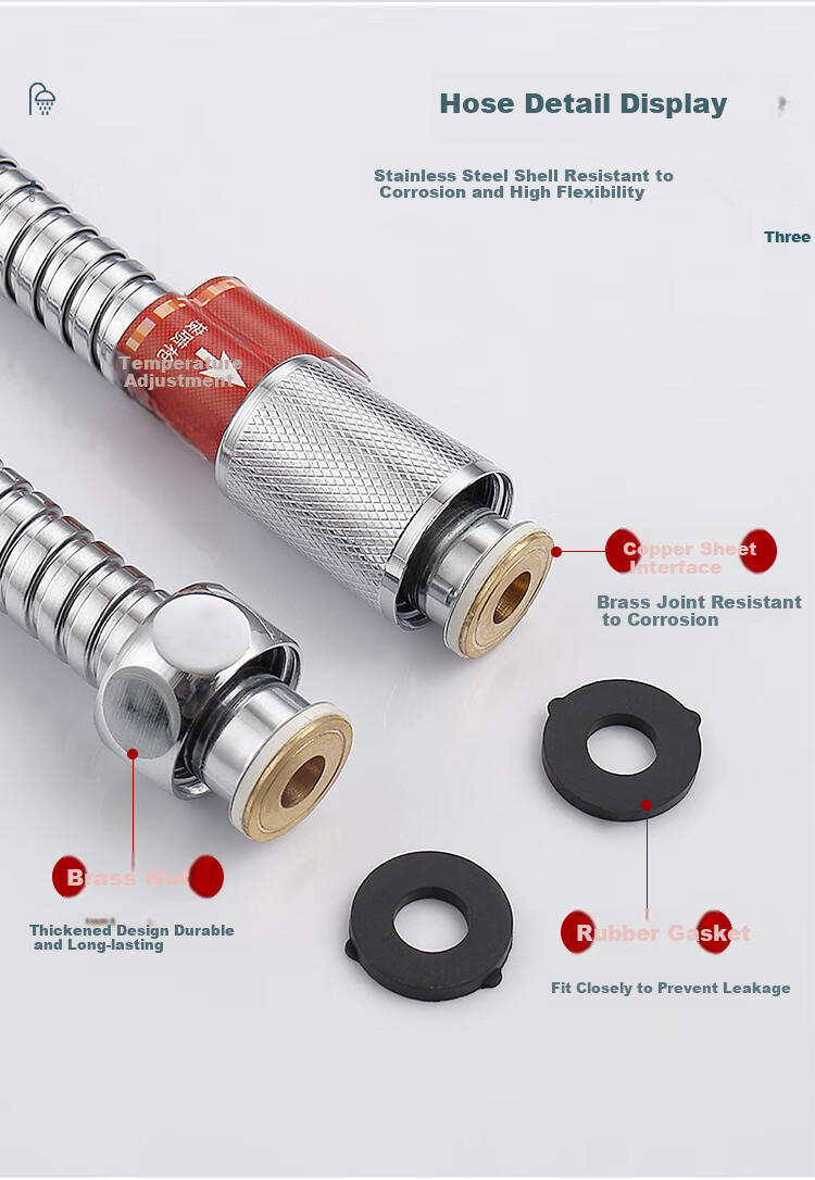 Larsd Shower Faucet Mixer Valve Set, Bathtub Mixer Tap Set, Bathroom Hot And Cold Shower Switch LD5003T 21