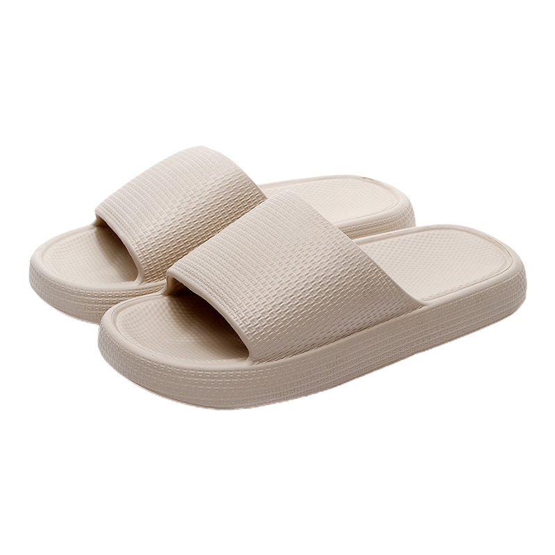 Ganmai Men's Summer Indoor Bathroom Non-Slip EVA Thick Sole Slippers Black Size 42-43