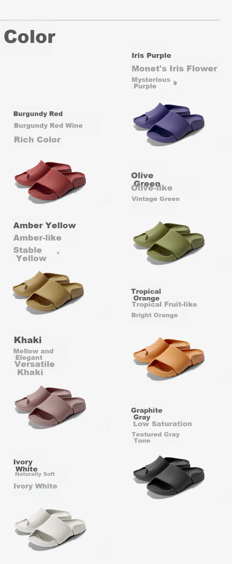 KENROLL Unisex Home Non-Slip Slippers, Fashionable Bokken Casual Split-Toe Sandals, Olive Green, Size 44-45 (275mm) 13