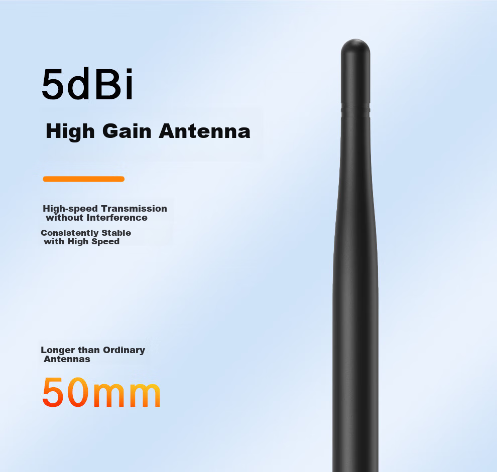 Tengfei USB Wireless Network Adapter, Desktop Computer WiFi Receiver, Compatible with Desktop And Laptop Computers, External Network Card with Unlimited WiFi Transmitter 8